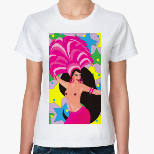 Классическая футболка с принтом  Бразилия