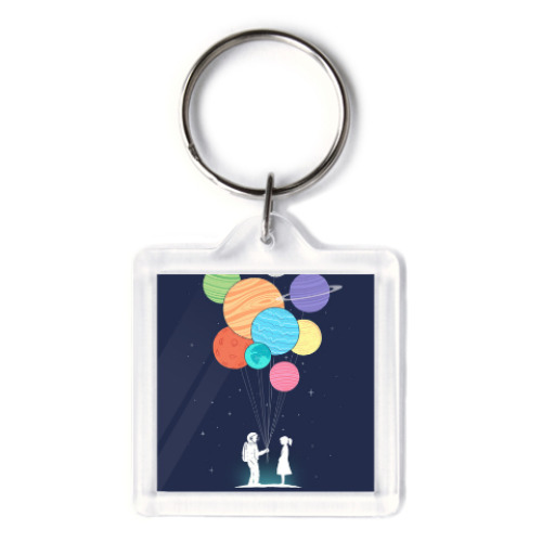 Брелок с принтом Космическое свидание