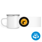 Кружка металлическая белая (круговая запечатка)