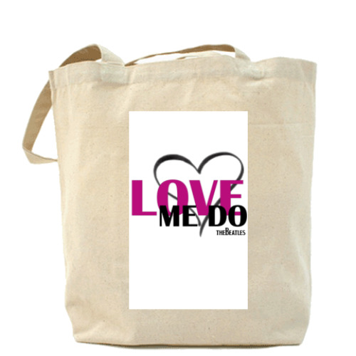 Сумка шоппер с принтом Love me do