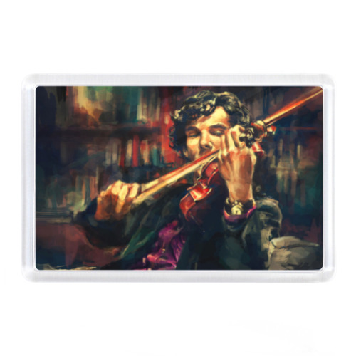 Магнит Шерлок играет на скрипке