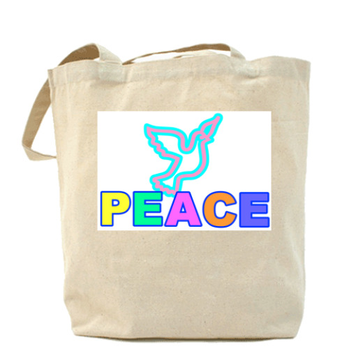Сумка шоппер с принтом Peace