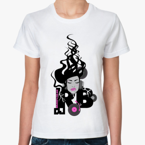 Классическая футболка с принтом DJ