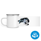 Кружка металлическая белая (круговая запечатка)