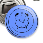 Будильник на синем фоне