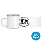 Кружка металлическая белая (круговая запечатка)