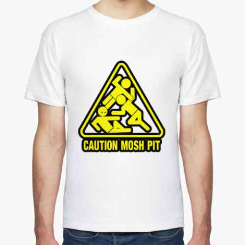 Футболка с принтом Caution Mosh Pit