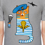 Кот ВДВ, парашют и самолет