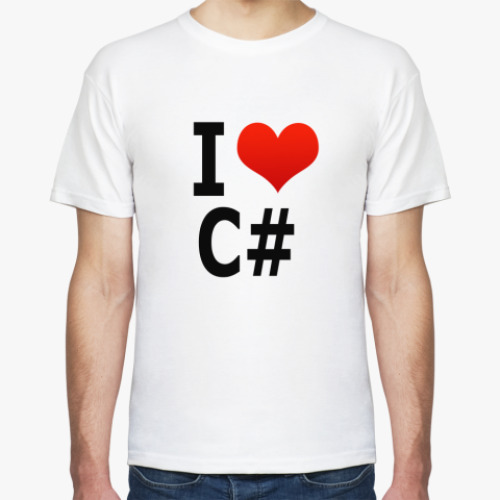 Футболка с принтом  I love C#