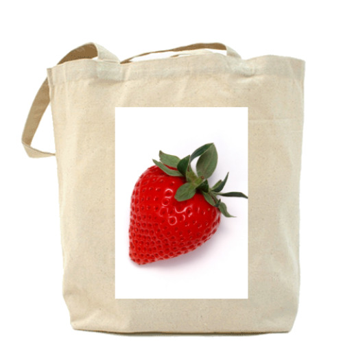 Сумка шоппер с принтом Клубника