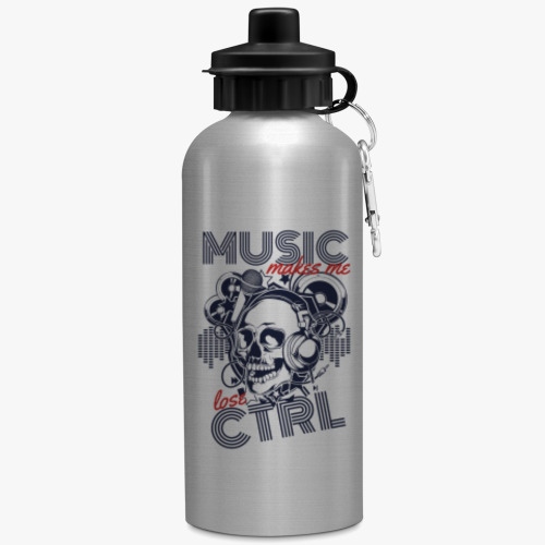 Бутылка с карабином (500 мл) Музыка заставляет меня терять