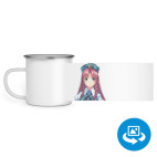 Кружка металлическая белая (круговая запечатка)