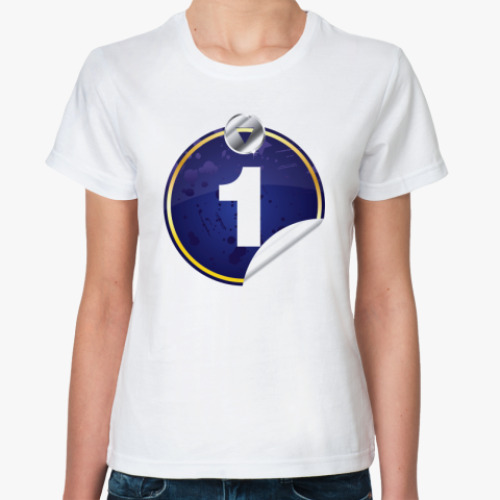 Классическая футболка с принтом  номер 1