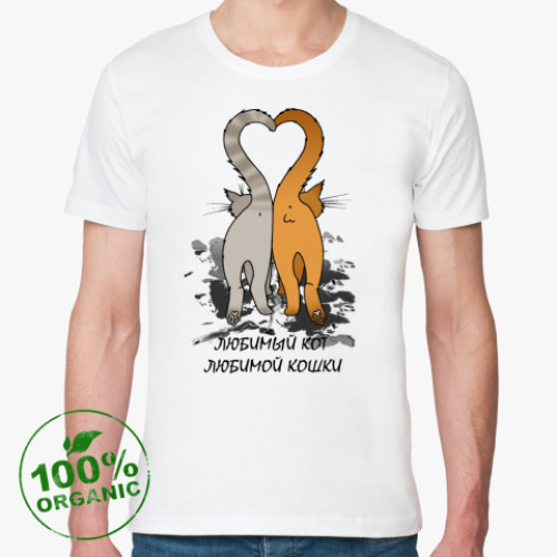 Футболка из органик-хлопка с принтом Коты