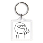 Брелок 3.9 x 3.9 см Иди нафиг