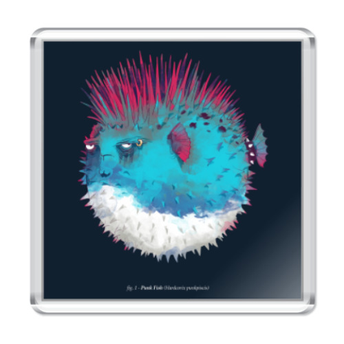 Магнит Брутальная рыба панк Punk fish