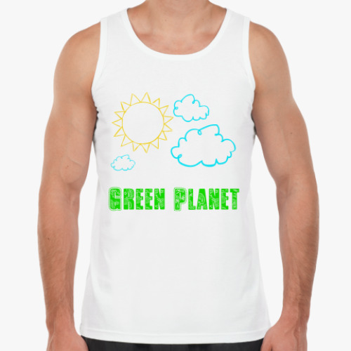 Майка с принтом Green Planet