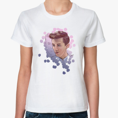 Классическая футболка с принтом Troye Sivan from My happy little pill