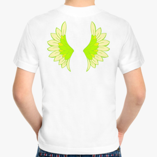 Детская футболка с принтом   Ангелочек и крылья