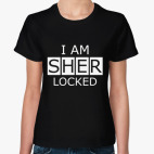 Классическая женская футболка  Шерлок