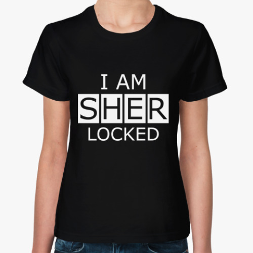 Женская футболка с принтом  Шерлок