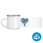 Кружка металлическая белая (круговая запечатка)