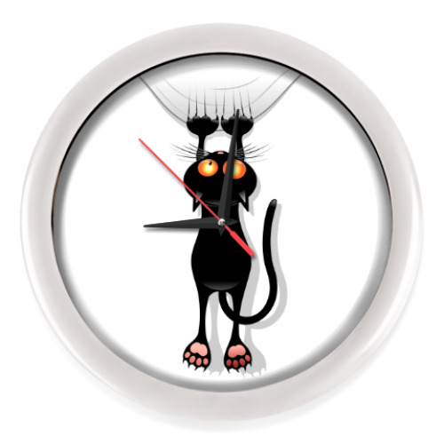 Настенные часы Черная кошка