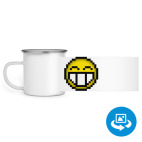 Кружка металлическая белая (круговая запечатка)