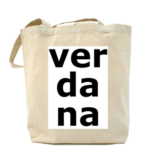 Сумка шоппер с принтом Verdana