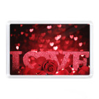 Магнит 7,5 x 5,1 см Любовь и роза, love