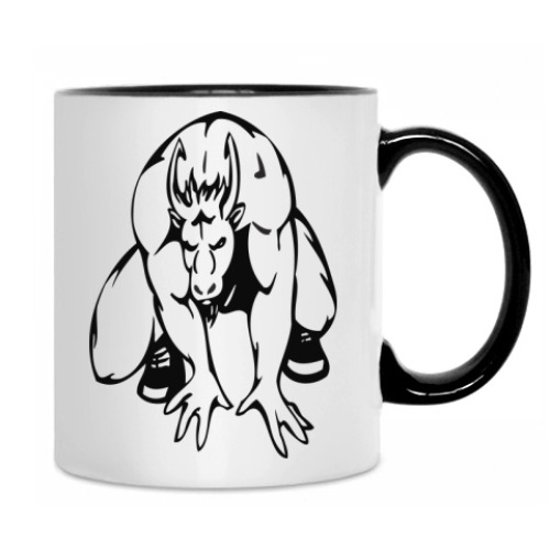 Кружка с принтом Рогатый