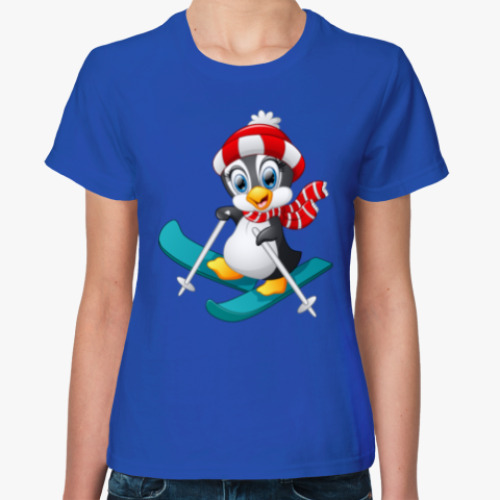 Женская футболка Winter Pinguin