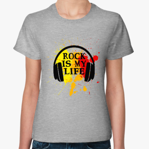 Женская футболка Rock is my life