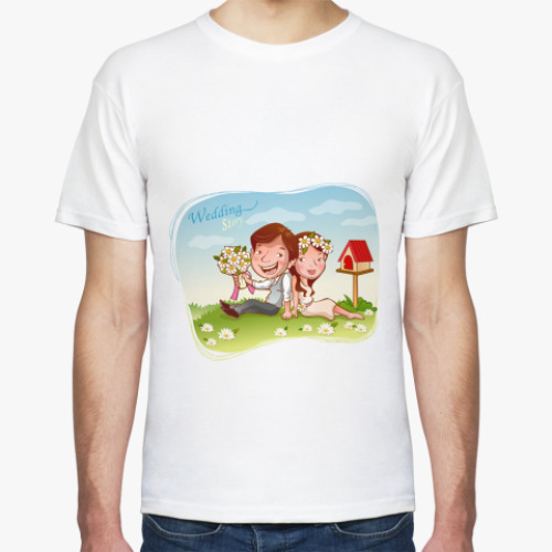 Футболка с принтом Wedding story
