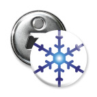 Магнит-открывашка 58 мм Снежинка