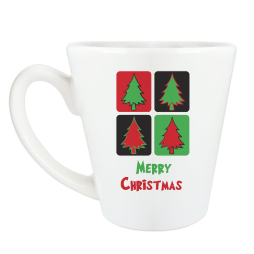 Чашка Латте с принтом Christmas