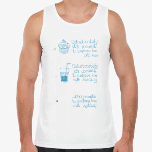 Майка с принтом about love and cakes