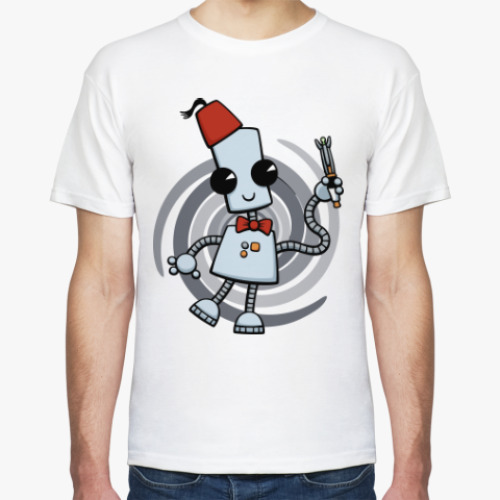 Футболка с принтом Кибермен (Доктор Кто)