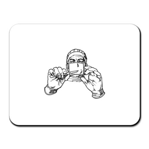 Коврик для мыши с принтом Для хирурга