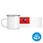 Кружка металлическая белая (круговая запечатка)