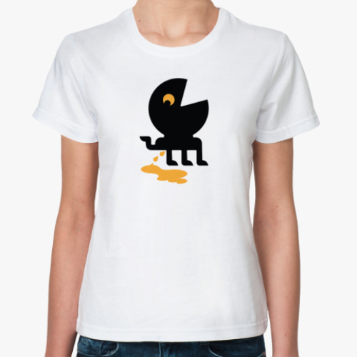 Классическая футболка с принтом  Пэкман Пи