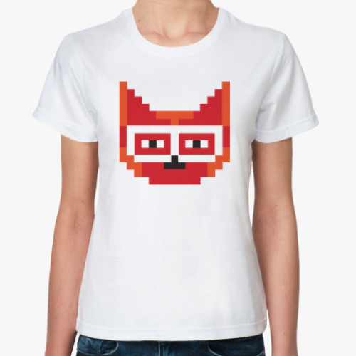 Классическая футболка 8-bit Cat