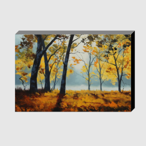 Холст с принтом Березовая роща