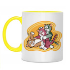 Двухцветная кружка Кошкины игры