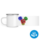 Кружка металлическая белая (круговая запечатка)