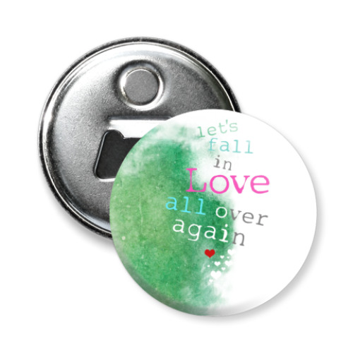 Магнит-открывашка с принтом Love