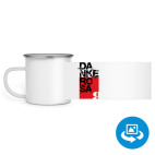 Кружка металлическая белая (круговая запечатка)