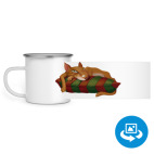 Кружка металлическая белая (круговая запечатка)