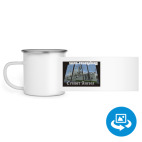 Кружка металлическая белая (круговая запечатка)