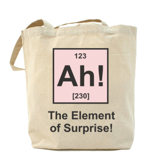 Сумка шоппер с принтом Ah!